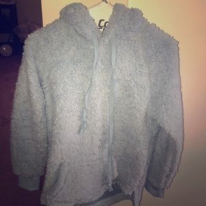 💙Fuzzy hoodie! Worn one time